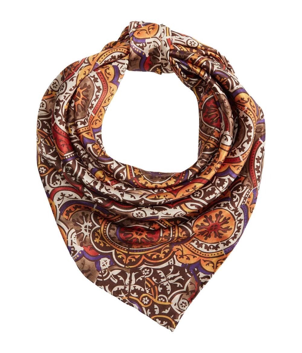 2163 Large Silk Patterned Wild Rag